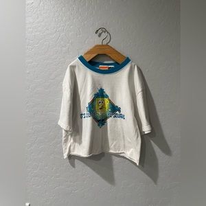 Vintage‎ Y2K SpongeBob “Cool To Be Square” Chop Shirt Size S/M